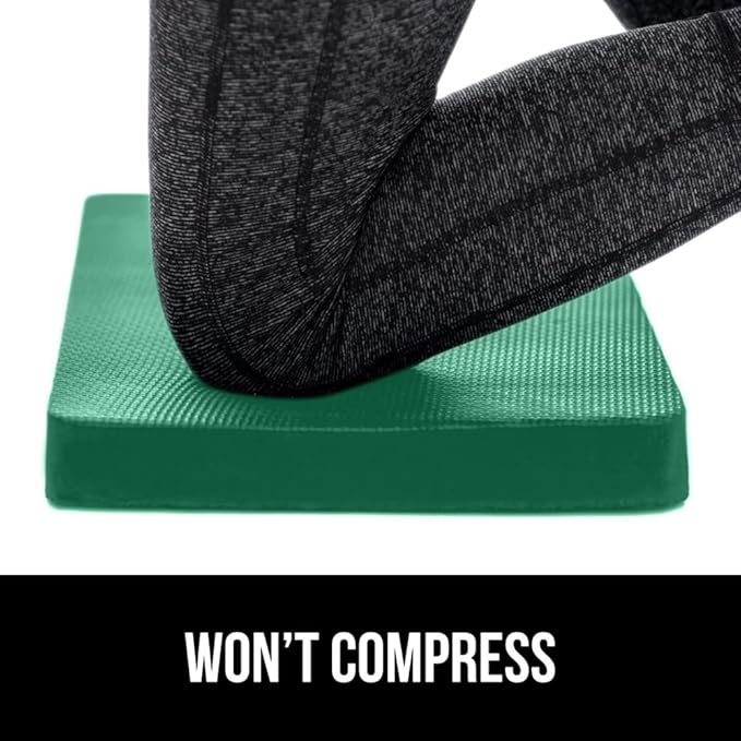 GORILLA GRIP Extra Thick Patent Pending Supportive Foam Kneeling Pad, 2 PK, Large Cushion Knee Pads for Gardening, Baby Bath, Dirt and Water Resistant, Workout and Garden Supplies, 17.5x11, Green