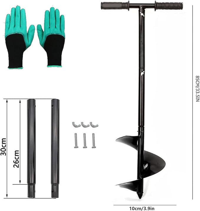 Compost Turning Tool,Compost Stirring Tool,Compost Aerator Tool Turner and Mixing Tool for Outdoor Compost Tumbler Bins Bags (Black, 85 * 10cm)