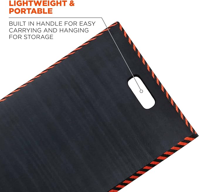 Ergodyne ProFlex 390 Kneeling Pad, Foam Knee Cushion, Water Resistant Kneeling Mat, 18" x 36" x 1", Black, XL