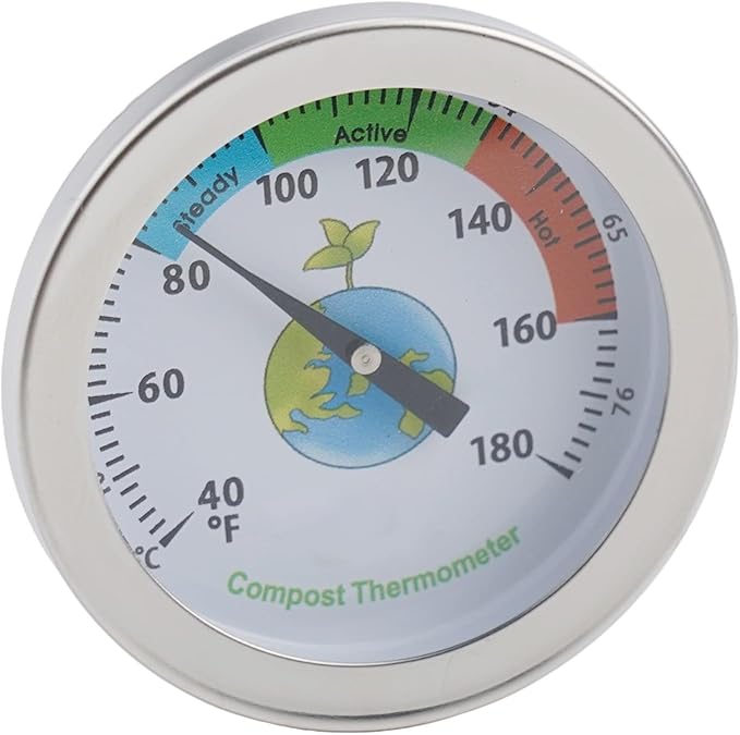 Stainless Steel Thermometer for Measuring Soil Conditions Perfect Aid for Farmers and Gardeners Alike (Earth)