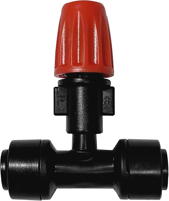 10PCS Push-to-Fit Drip Irrigation Micro Spray Emitters for 1/4 inch Irrigation Tubing, Three-Way Adjustable Atomizing Nozzle, Irrigation Dripper Sprinklers for Garden Greenhouse Agricultural