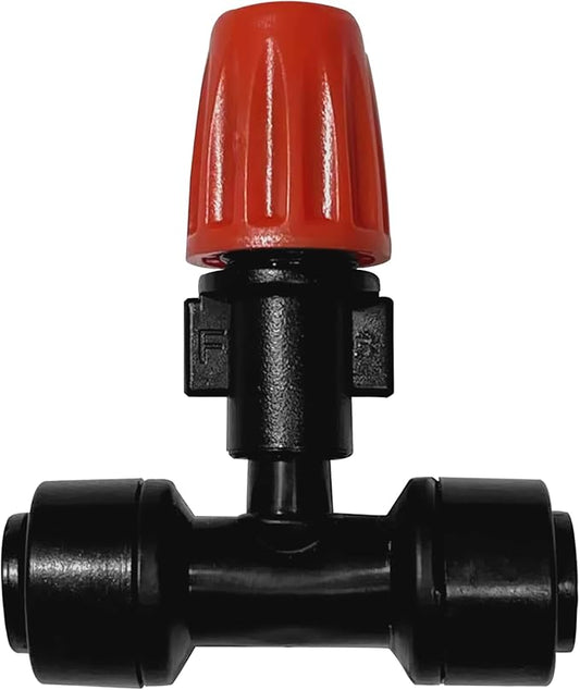 10PCS Push-to-Fit Drip Irrigation Micro Spray Emitters for 1/4 inch Irrigation Tubing, Three-Way Adjustable Atomizing Nozzle, Irrigation Dripper Sprinklers for Garden Greenhouse Agricultural