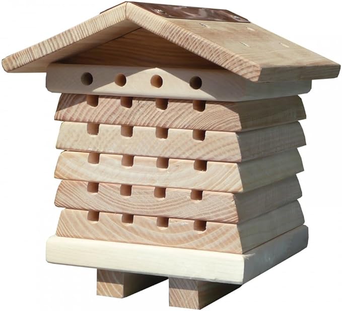 Wildlife World Interactive Wooden Bee House - Pollinator Bee Management System