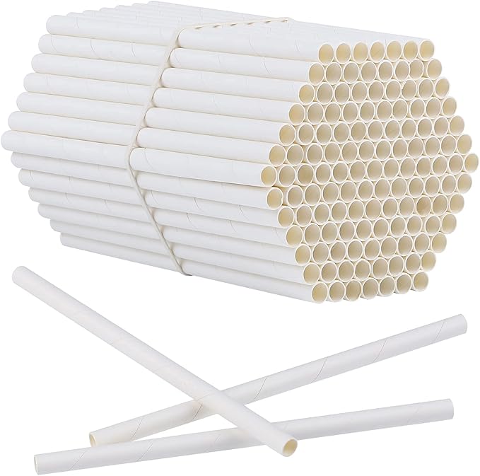 Elcoho 200 Pieces Bee Tube Refill Mason Bee Paper Inserts 6 Inches Bee Cardboard Tube Replacement Inserts Mason Bee Nesting Tubes Refills Inserts for Bee Houses and Supplies, Outdoor and Garden