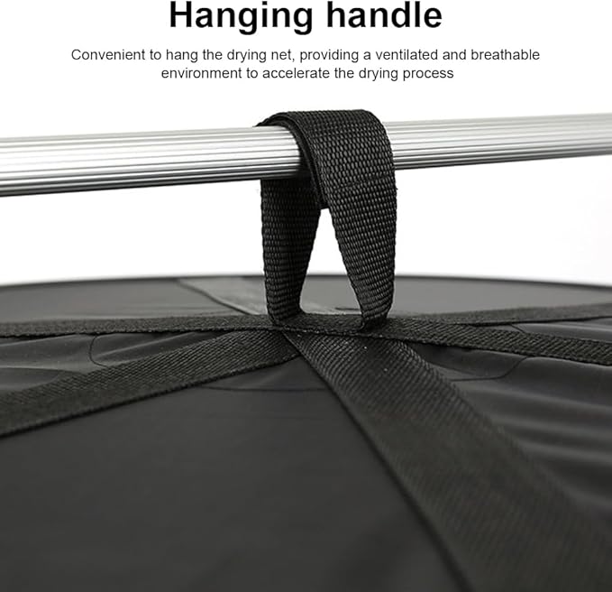 Herb Drying Rack, 4-Layer Collapsible Mesh Hanging Dryer Net with Zippers, Compartment for Herbs, Flowers, Vegetables, Spices, Fish, Food, Fiting in Grow Tents, Garden Outdoor Harvest, 24"