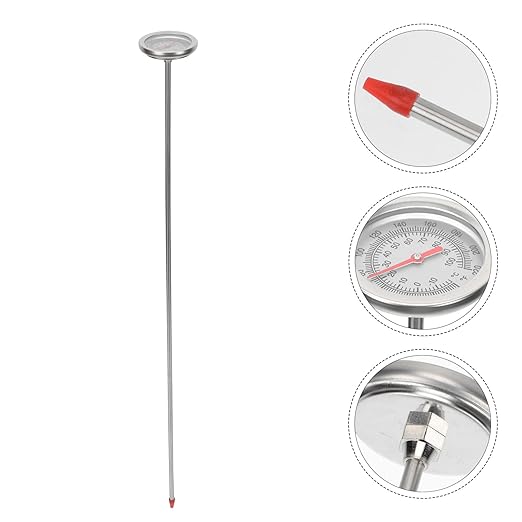 Soil Thermometer Tool Stainless Steel Probe Accurate Temperature Detector for Gardening Measuring Instrument for Compost and Soil Temperature