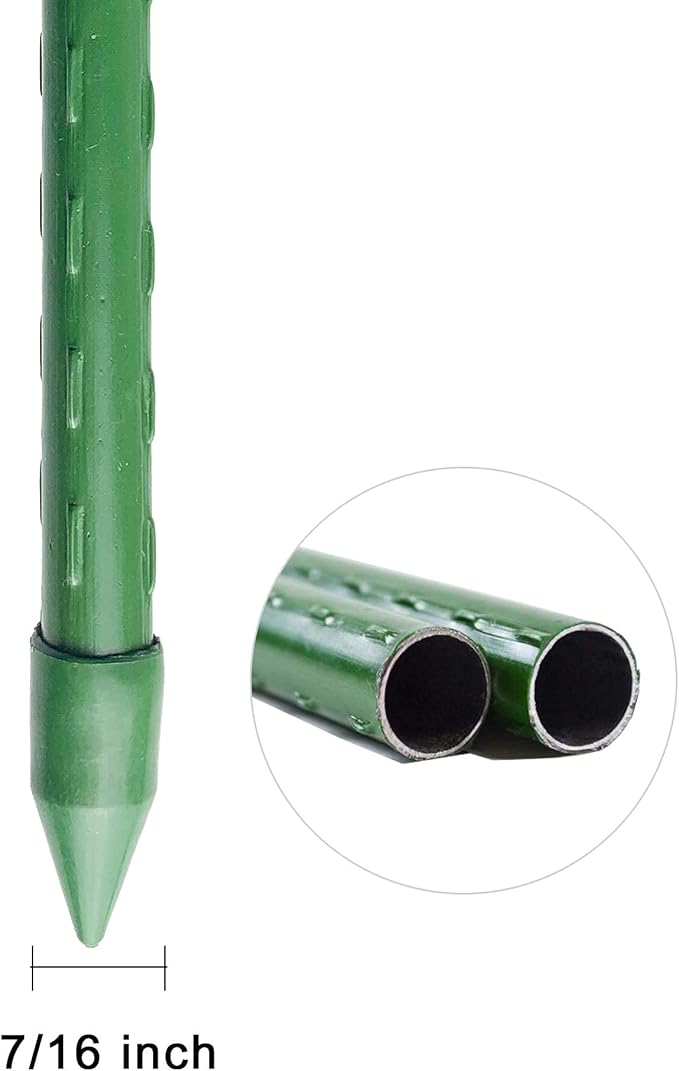 WAENLIR Garden Stakes 72 inch 6ft Sturdy Tomato Stakes, Plant Stakes for Outdoor Plants, Metal Plant Support Sticks for Gardening, Pack of 25