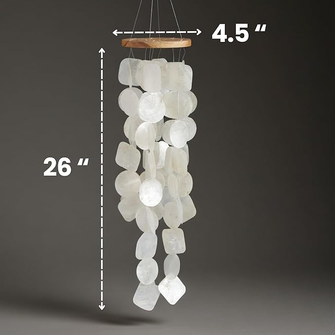 Solange & Frances windchimes for Outside, Gift Ideas for Mom, Gifts for Women Who Have Everything, Natural Wind Chime Home Decor Gifts, Birthday Gifts for Women