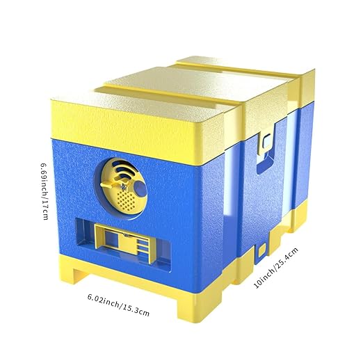 Queen Nuc Box Bee Mating Nuc Hive Bee House Mini Bee Hives Box Queen Rearing Box for Beekeeping (Blue)