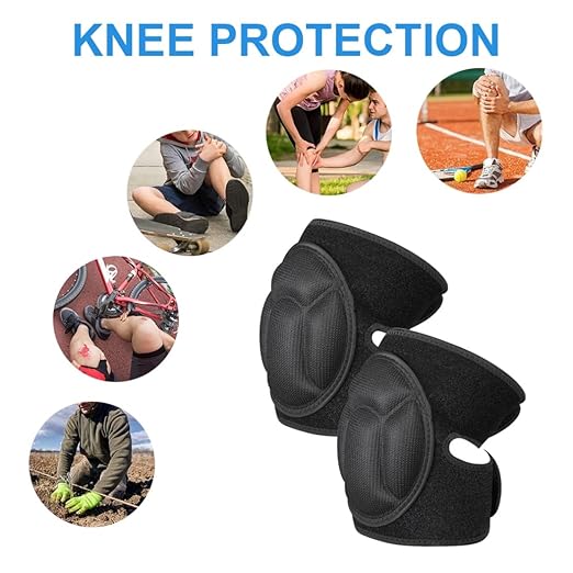 Protective Knee Pads Anti Slip Collision Avoidance Outdoor Sports Kneeling Braces High Elastic Fabric for Garden Dancing Cleaning