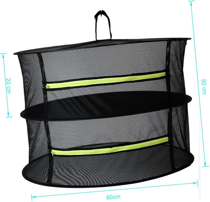 Happyyami Hanging Drying Rack Frame Mesh Foldable Clothes Drying Rack Herb Garden