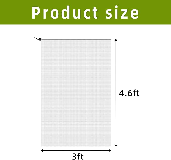 Alpurple 2 PCS Insect Bird Barrier Netting Mesh with Drawstring- 4.6 x 3 Ft Garden Bug Netting Plant Cover- Fruit Tree Net for Protect Plant Fruits Citrus Flower from Insect Bird Eating