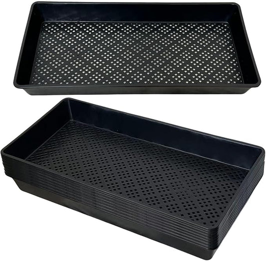 1020 Mesh Tray Soil Blocking Tray 1020 Trays Seedling Starter Trays 5 Pack Black 10x21 Inches for Microgreens Hydroponic