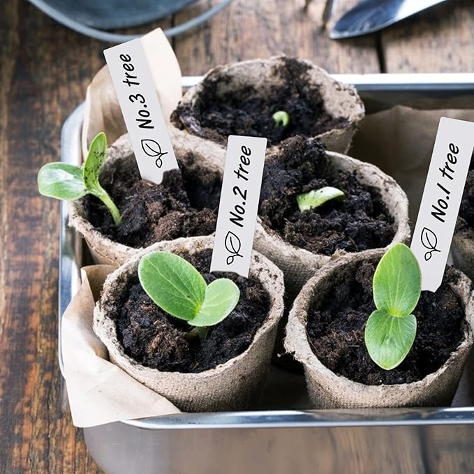500 Pcs 4 Inch Plastic Plant Nursery Garden Labels Pot Marker Garden Stake Tags White,Box of 500