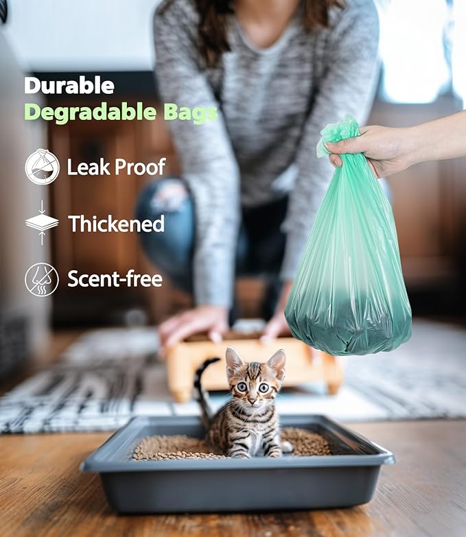 Compostable Trash Bags 1.2 Gallon 150 Packs,AYOTEE Compost Bags,Small Biodegradable Trash Bags Green Are Suitable For 1-2 Gallon And 4-8 Liter Small Trash bags can liner