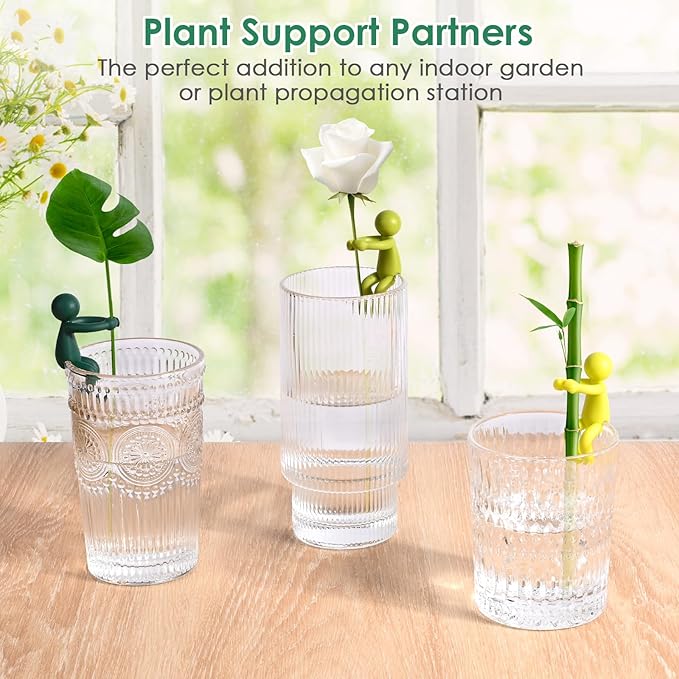 UNOONE Plant Propagation Buddy, 3PCS Plant Support for Sprouts, Stems, and Shoots, Cute Plant Cages & Supports for Plant Propagation Station or Indoor Garden