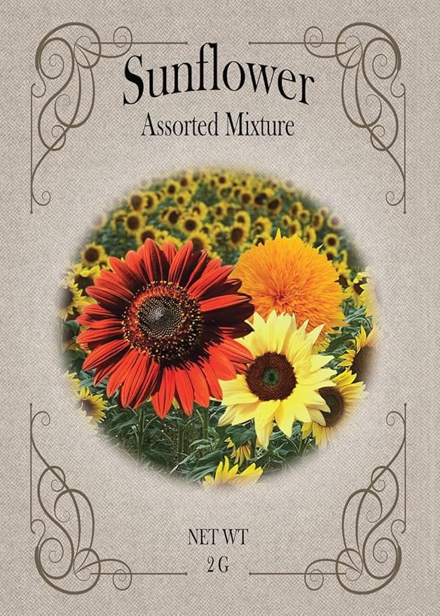 Black Duck Brand Set of Flower Seed Packets! Flower Seeds in Bulk - Great for Creating The Garden of Your Dreams! (200, Assorted Sunflower)