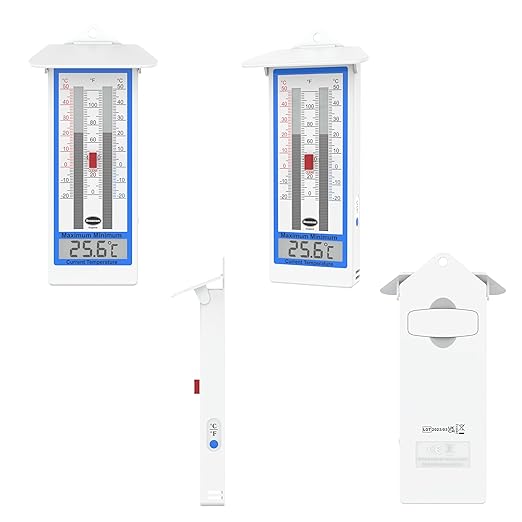 Digital Greenhouse Thermometer - Max Min Thermometer for Greenhouse or Garden Maximum and Minimum Temperatures Indoor Outdoor Greenhouse Accessories