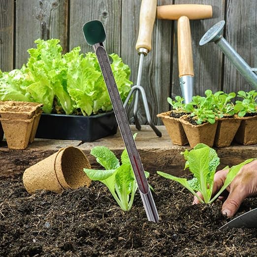 Garden Soil Thermometer 210 mm Temperature Probe - Monitor Temperature of Soil Prior to Sowing and Planting Compost with This Useful Soil Temperature Probes