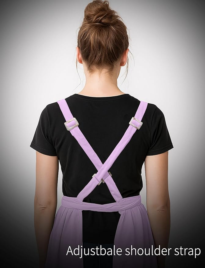 Vintage Pinafore Apron Dress for Women with Pockets Cute Floral Chef Aprons for Kitchen Cooking Baking Gardening