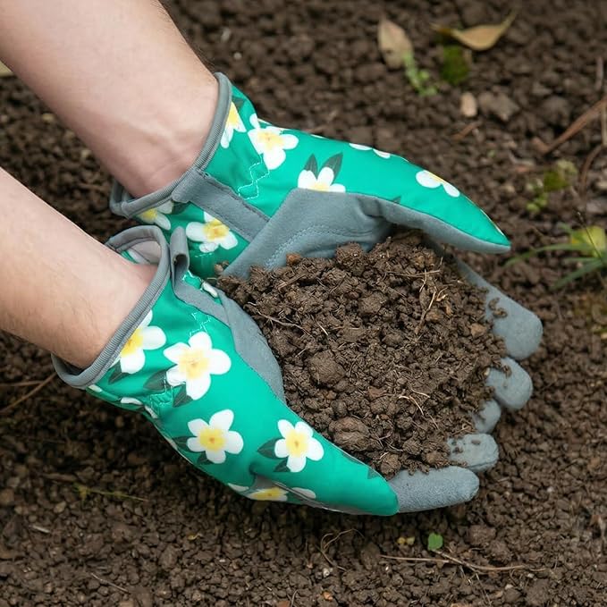 Baidast Gardening Gloves for Women, Breathable Leather Garden Gloves with Grip, Thorn Proof Work Gloves
