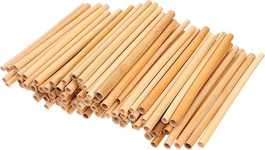 100Pcs Bee House Tubes - Natural Reed Pollinator Tubes for Leaf - Bee Nesting Supplies for Outdoor Beekeepers Solitary Hive Supplies Houses, Refill Nesting