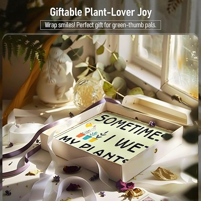 Funny Garden Signs Outside Indoor Gardening Wall Decor Metal Sign Gift for Plant Lovers & Garden Enthusiasts Sometimes I Wet My Plants 12x8 Inches
