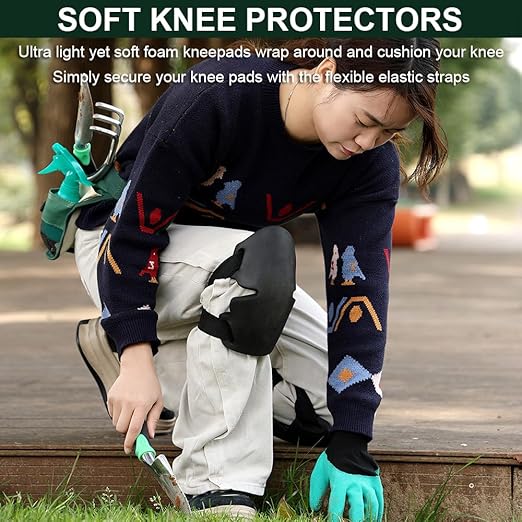 Gardening Knee Pads for Women, Soft Foam Knee Pads for Men Construction, Work Knee Pad for Women Men, Rodilleras Para Roofing Rodilleras Para Trabajo (Green)