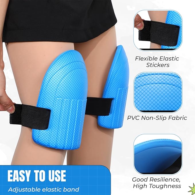 Gardening Knee Pads for Women and Men Lightweight Waterproof Foam Knee Pads for Gardening and Housework with Adjustable Hook'n'Loop Straps(Blue)