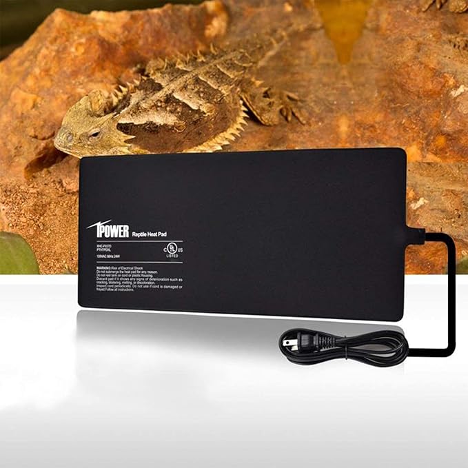 iPower 8X18 Inch Reptile Heat Pad Under Tank Heater Terrarium Warmer Heating Mat and Digital Thermostat Controller for Turtles Lizards Frogs and Other Small Animals