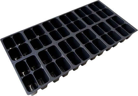 Handy Pantry Black Plastic Garden Tray Inserts - 20 Sheet of 48 Planting Pot Cells Each - 2x3 Nested x8 Configuration - Perforated - Nursery, Greenhouse, Gardening