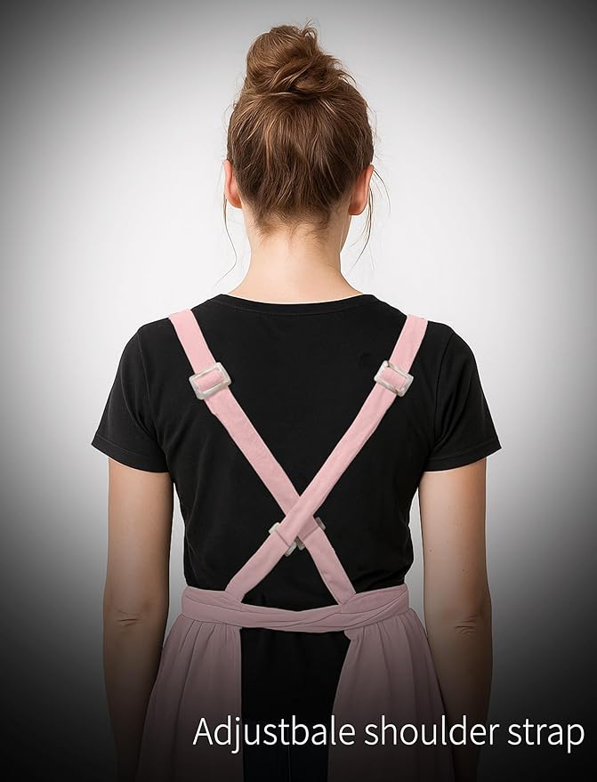Vintage Pinafore Apron Dress for Women with Pockets Cute Floral Chef Aprons for Kitchen Cooking Baking Gardening