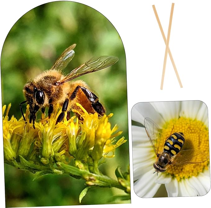 VANZACK 300pcs Bee Craft Supplies Straw Bee House Tubes Easy Install Outdoor Beekeeping Nesting Tubes