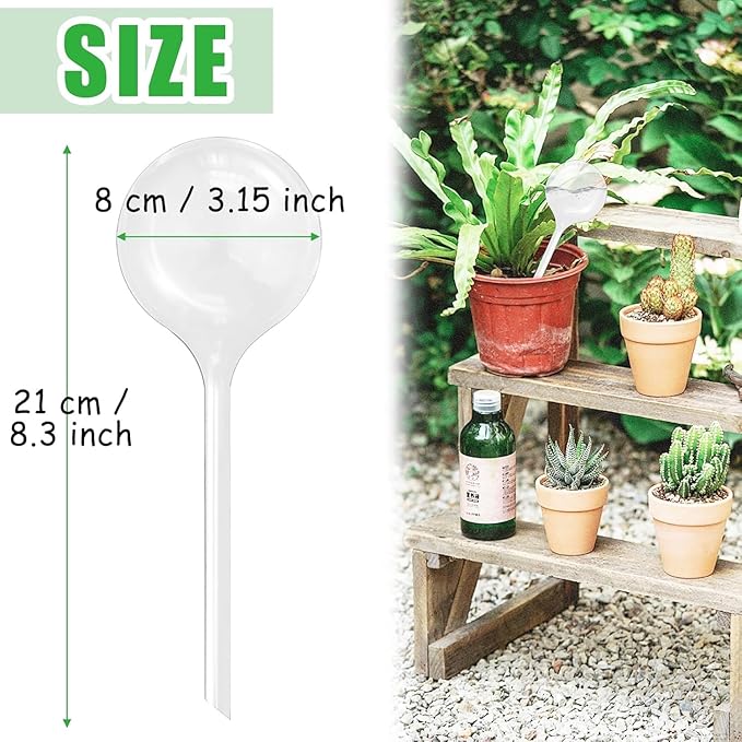 2PCS Watering Globes,Plant Watering Globes Plastic Self-Watering Bulbs Houseplant Plant Pot Bulbs,Self Watering Planter Insert Plant Accessories for Plants Indoor,Outdoor,Flowerpot,Home Garden