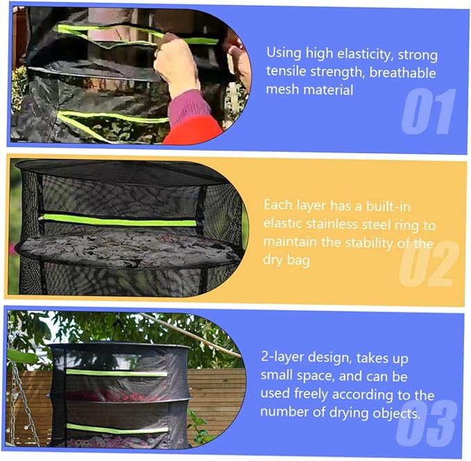 Amosfun Herb Drying Rack Drying Mesh for Garden Plant Breathable Easy to Ventilate