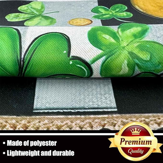 St Patricks Day Garden Flag 12x18 inch Outdoor-Double Sided St Patricks Day Shamrocks Truck Flag Vivid Color Polyester Yard Flags