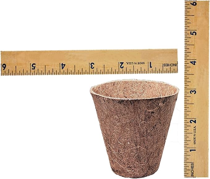 Deepthi 3-Inch Coco Coir Nursery Pots – Pack of 6 Biodegradable Seed Starter Cups – Organic Coir Peat Pots for Seedlings, Herbs, Indoor/Outdoor Gardening – Eco-Friendly Planting Pots