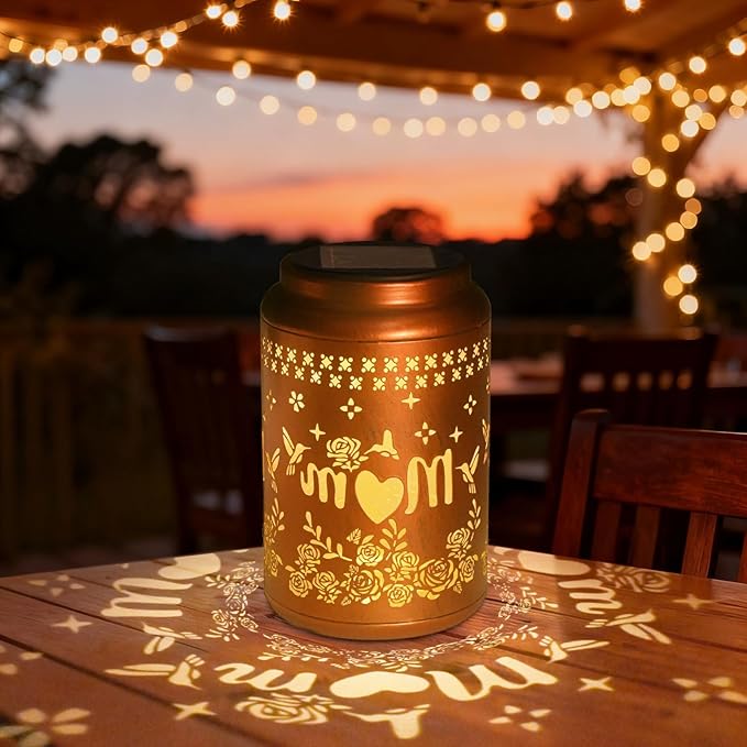 Gifts for Mom Grandma - Hummingbird Solar Lantern Outdoor Waterproof, Mother Day Gifts, Birthday Gifts for Women Hanging Solar Lights for Yard, Garden Decor