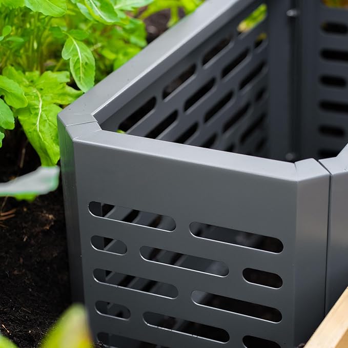 Metal In-Ground Worm Composter, in-Bed Composting Bins for Raised Garden Beds, Outdoor Compost System