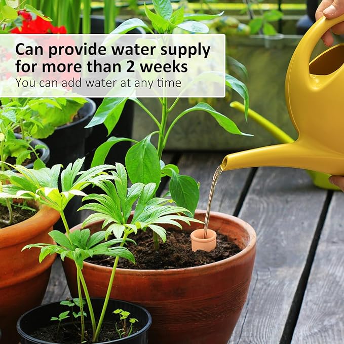 3pcs Terracotta Plant Watering Globes 3.5 * 10inch Terracotta Watering Pots Self Watering Planter 900ml for Indoor Outdoor Plants Clay Plant Watering Globes Planter Insert Watering Pots