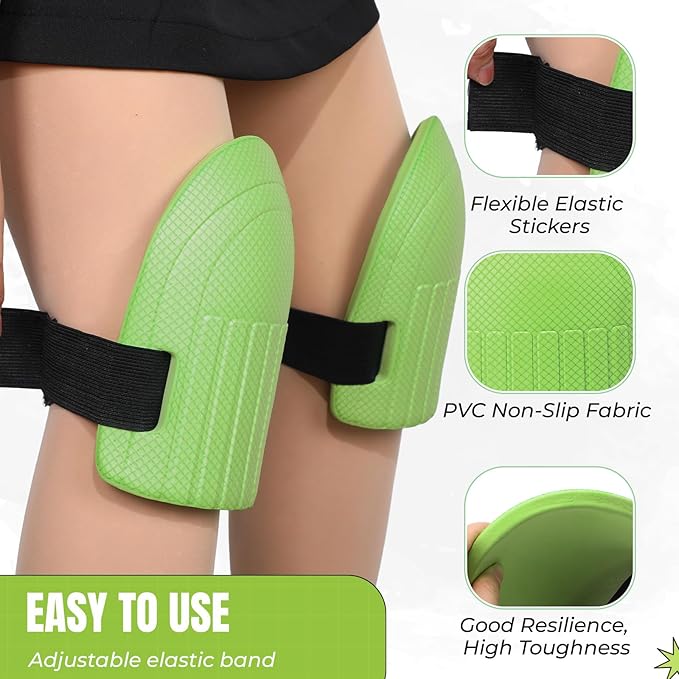 Gardening Knee Pads for Women and Men Lightweight Waterproof Foam Knee Pads for Gardening and Housework with Adjustable Hook'n'Loop Straps(Green)