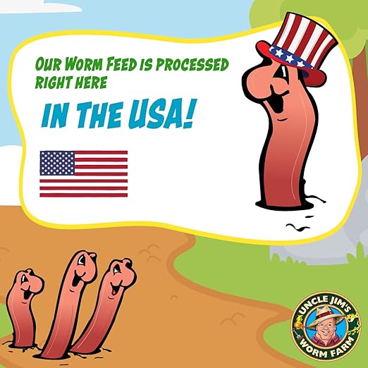 Uncle Jim’s Worm Farm Organic Worm Food | 3 Month Worm Feed Supply for Red Wigglers, Compost Worms & Vermiculture | Boosts Worm Castings & Composting | 7.5 lb Bag