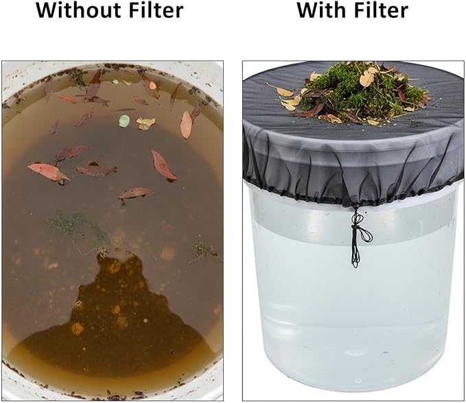 37.5 Inch Mesh Cover for Rain Barrel,Rain Bucket Leaf Filter Screen Cover,Pack of 2