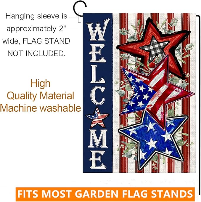 Doncida Seasonal Garden Flag Set of 12 Double Sided 12x18 Inch, Holiday Valentines Day St Patricks Day Garden Flag for Outside, Small Yard Flags for the Entire Year, with Free Anti-Wind Clip and Stopper