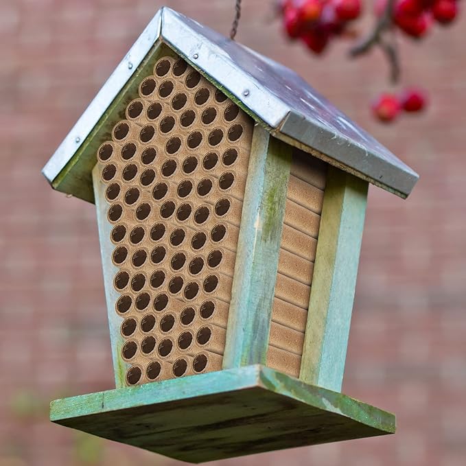 Gueevin 1000 Pcs Mason Beehive Tubes 6 Inch Long x 5/16" Diameter Cardboard Beehive Nesting Tubes Nesting Paper Inserts for Outdoor Beekeeper's Garden House Hotel Condo Nest