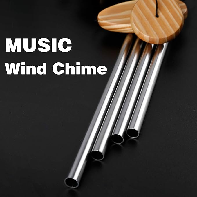 Butterfly Solar Wind Chimes with Aluminum Tubes - Color Changing Wind Chimes for Outside - Thanksgiving Gift