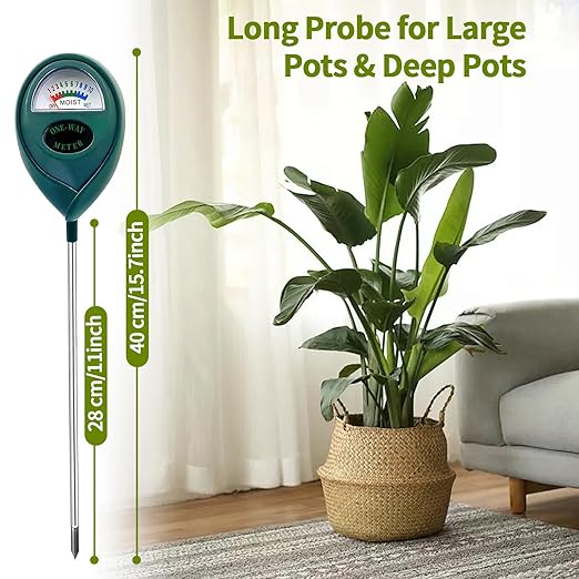Green Soil Moisture Meter, Soil Tester, Moisture Meter Plants, Soil Moisture Tester, Soil Water Tester for Plants, Plant Moisture Monitor, No Battery Needed