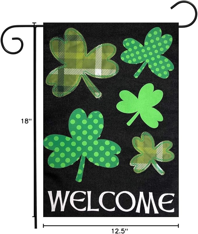 Briarwood Lane Shamrocks St. Patrick's Day Burlap Garden Flag