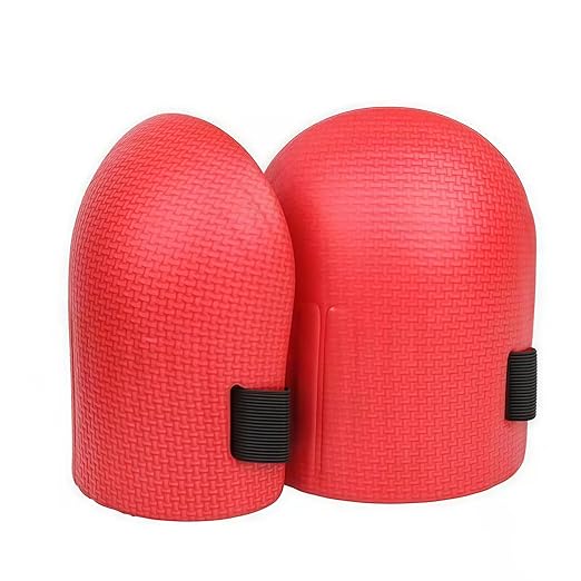 MBHKRRSGardening Knee Pads for Women and Men Lightweight Waterproof Foam Knee Pads for Gardening and Housework with Adjustable Hook'n'Loop Straps (red)