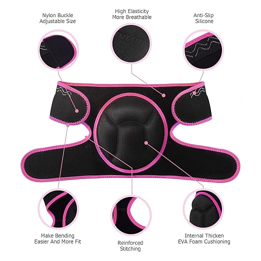 Knee Pads, Thick Sponge Anti-slip, Collision Avoidance Knee Pads, for Running, Mountaineering, House Working,Gardening Maintain (Pink, X-Large)